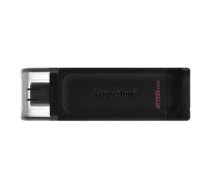 Kingston , USB Flash Drive , DataTraveler 70 , 256 GB , USB 3.2 Gen 1 Type-C , Black