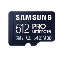 Samsung , MicroSD Card , PRO Ultimate , 512 GB , microSDXC Memory Card , Flash memory class U3, V30, A2 , SD adapter
