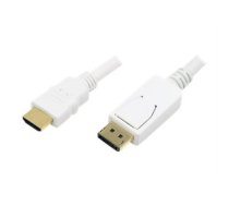 Logilink , Cable DisplayPort to HDMI , White , DP to HDMI , 2 m