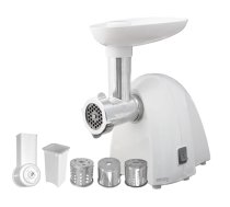 Meat mincer Camry , CR 4802 , White , 600-1500 W , Number of speeds 1 , Middle size sieve, mince sieve, poppy sieve, plunger, sausage filler, vegatable attachment.