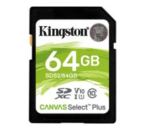 Kingston , Canvas Select Plus , UHS-I , 64 GB , SDXC , Flash memory class 10