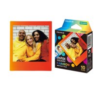 Fujifilm , Instax Square Rainbow (10) Instant Film , 72 x 86 mm , 2.4 x 2.4 Image Area; 3.4 x 2.8 Print Size , Quantity 10