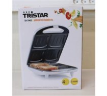 SALE OUT. , Tristar , Sandwich maker XL , SA-3065 , 1300 W , Number of plates 1 , Number of pastry 4 , White , DAMAGED PACKAGING, SCRATCHED ON BACK