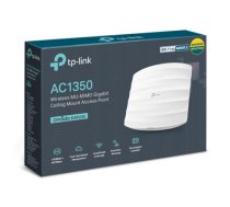 TP-LINK , Access Point , EAP225 , 802.11ac , 2.4GHz/5GHz , 450+867 Mbit/s , 10/100/1000 Mbit/s , Ethernet LAN (RJ-45) ports 1 , MU-MiMO Yes , PoE in , Antenna type 5xInternal