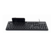 Gembird , Multimedia keyboard with phone stand , KB-UM-108 , Multimedia , Wired , US , Black , g