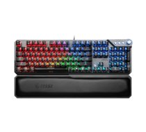 MSI , VIGOR GK71 SONIC RED US , Gaming keyboard , Wired , RGB LED light , US , Black