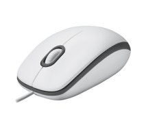 Logitech , Mouse , M100 , Wired , USB-A , White