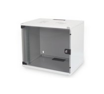 Digitus , 7U wall mounting cabinet , DN-19 07U-S-1 , Grey , Safety class rating IP20. Lockable safety-glass door. 200° door opening angle. Front door: Glass door, single opening. Unmounted 370x540x400 mm