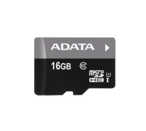 ADATA , Premier UHS-I , 16 GB , MicroSDHC , Flash memory class 10 , SD adapter