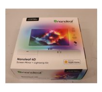 SALE OUT. Nanoleaf 4D TV Screen Mirror + Light Strips Kit (for TV & Monitor up to 65),Nanoleaf 4D TV Screen Mirror + Light Strips Kit (for TV & Monitor up to 65),24 W,RGBIC,WiFi (2.4 GHz b/g/n),UNPACKED, USED, SCRATCHES,N/A K