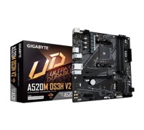 Gigabyte , A520M DS3H V2 , Processor family AMD , Processor socket AM4 , DDR4 DIMM , Memory slots 2 , Number of SATA connectors 4 , Chipset AMD A520 , Micro ATX