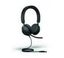JABRA Evolve2 40 SE MS Stereo Headset on-ear wired USB-C noise isolating Certified for Microsoft Teams