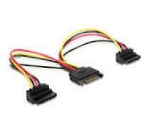 GEMBIRD CC-SATAM2F-02 cable power SATA 15 pin -> 2x SATA HDD angled connectors