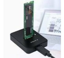 GEMBIRD Desktop USB Type-C M.2 SATA NVME SSD drive docking station black