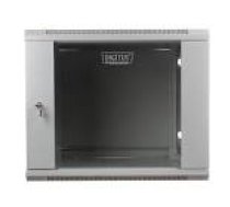 DIGITUS Wall Mount Cabinet 19 9U 501/600/600mm glass door grey unmounted