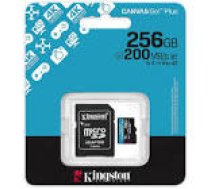 KINGSTON 256GB microSDXC Canvas Go Plus Gen4 200MB/s A2 U3 V30 Card + Adapter