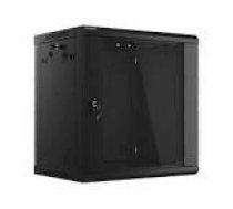 LANBERG Wall mount cabinet 19inch 12U 600x450 mesh doora black flat pack