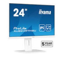 IIYAMA XUB2497HSU-W2 24inch IPS FHD 100Hz Adaptive Sync 300cd/m2 1ms HDMI DP 2xUSB 2.0 Speakers 15cm Height Adj. Stand White