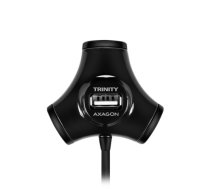 AXAGON HUE-X3B 4x USB2.0 TRINITY Black Hub