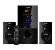 SVEN MS-2050 30W+2x12.5W; LED display; Volume front control; USB/SD-card support; Wall mountable satellites; MUTE, SLEEP and ST-BY modes; FM radio; Remote control; Bluetooth