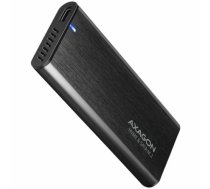 Axagon External USB-C 3.2 Gen 2 metal box for M.2 NVMe & SATA SSD disks. Screwless.