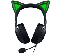 Kraken Kitty V2 - Black, Gaming headset, Kitty Ears, Stream Reactive Lighting, HyperClear Cardioid Mic, 40 mm TriForce Drivers, Built into the earcups microphone, Razer Chroma RGB (Ear and Earcups), Surround sound: Only available on Windows 10 64-bit