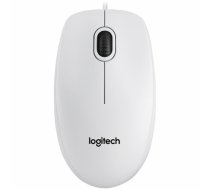 LOGITECH B100 Corded Mouse - WHITE - USB - B2B