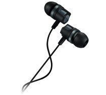 CANYON Stereo earphones with microphone, 1.2M, dark gray