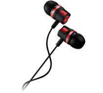 CANYON Stereo earphones with microphone, 1.2M, red