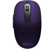 CANYON MW-9, 2 in 1 Wireless optical mouse with 6 buttons, DPI 800/1000/1200/1500, 2 mode(BT/ 2.4GHz), Battery AA*1pcs, Violet, silent switch for right/left keys, 65.4*112.25*32.3mm, 0.092kg