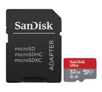 SanDisk Ultra microSDHC 32GB + SD Adapter 120MB/s  A1 Class 10 UHS-I - Imaging Packaging, EAN: 619659184148