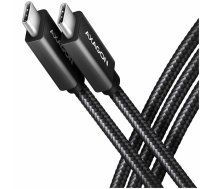 Axagon Data and charging USB 3.2 Gen 1 cable length 2 m. PD 60W, 3A. Black braided.