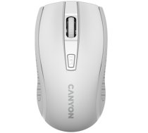 CANYON MW-7, 2.4Ghz wireless mouse, 6 buttons, DPI 800/1200/1600, with 1 AA battery ,size 110*60*37mm,58g,white