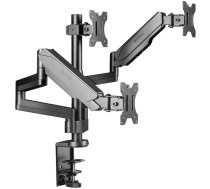 ONKRON Triple Monitor Desk Mount Stand for 13-32-Inch LCD LED Screens up to 8 kg, Black