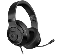 LORGAR Noah 101, Gaming headset with microphone, 3.5mm jack connection, cable length 2m, foldable design, PU leather ear pads, size: 185*195*80mm, 0.245kg, black