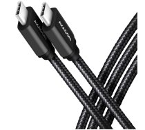 Axagon Data and charging USB 3.2 Gen 1 cable length 1 m. PD 60W, 3A. Black braided.