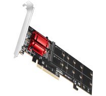 Axagon PCEM2-ND PCIE 2X NVME M.2 CONTROLLERPCI-Express x8 internal controller for connecting two NVMe M.2 SSD disks to a computer. Supports main boards without PCIe Bifurcation.