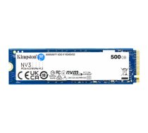 Kingston 500GB NV3 SSD M.2 2280 PCIe 4.0 NVMe, Read: 5,000/ Write: 3,000MB/s