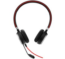 JABRA EVOLVE 40 MS Stereo USB Headband, Noise cancelling, USB and 3.5 jack connectivity, with mute-button and volume control on the cord, Busylight , Discret boomarm, Microsoft optimized