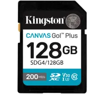 KINGSTON 128GB SDXC Canvas Go Plus Gen4 200MB/s C10 UHS-I U3 V30