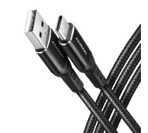 CABLE USB-C TO USB2.0 1M/BLACK BUCM-AM10AB AXAGON