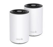 Wireless Router, TP-LINK, Wireless Access Point / Router, 2-pack, 5400 Mbps, Mesh, Wi-Fi 6e, 2x10/100/1000M, 1x2.5GbE, LAN  WAN ports 3, Number of antennas 4, DECOXE75PRO(2-PACK)