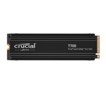 SSD, CRUCIAL, T700, 4TB, M.2, PCIe Gen5, NVMe, TLC, Write speed 11800 MBytes/sec, Read speed 12400 MBytes/sec, TBW 2400 TB, CT4000T700SSD5