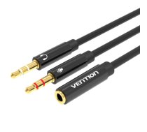 CABLE AUDIO 2X3.5MM TO 3.5MM/0.3M BBTBY VENTION