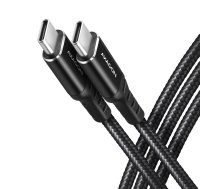 CABLE USB-C TO USB-C 1M 60W/HQ BLACK BUCM-CM10AB AXAGON