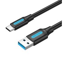 CABLE USB3.0 TO USB-C MALE/2M BLACK COZBH VENTION