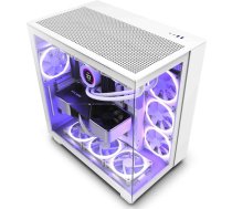 Case, NZXT, H9 FLOW, MidiTower, Case product features Transparent panel, Not included, ATX, MicroATX, MiniITX, Colour White, CM-H91FW-01