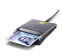 CARD READER FLAT SMARTCARD/ID/USB2.0 1.3M CRE-SM3T AXAGON
