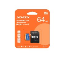 MEMORY MICRO SDXC 64GB CLASS10/W/A AUSDX64GUICL10A1-RA1 ADATA