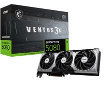 Graphics Card, MSI, NVIDIA GeForce RTX 5080, 16 GB, GDDR7, 256 bit, PCIE 5.0 16x, Dual Slot Fansink, 1xHDMI, 3xDisplayPort, RTX508016GVENTUS3XOC